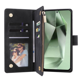 Boek-Cover Portemonnee Etui Hoes voor Samsung Galaxy S25 FE -     Zwart