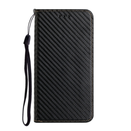 Luxe BookCover Hoes Etui voor Samsung Galaxy S24  -  Zwart-Carbon