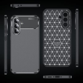 Carbon TPU Bescherm-Hoes Skin Cover voor  Samsung Galaxy A56 - A36 - Zwart