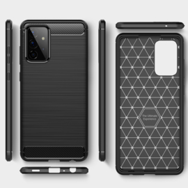 Flex Armor TPU Bescherm-Hoes Skin voor Samsung Galaxy A72   Zwart