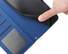 PU BoekCover Hoes Etui voor Samsung Galaxy A57 -   Blauw  -  Vlinders