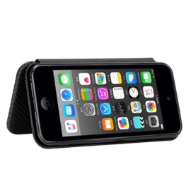Slim Carbon  Cover Hoes Etui voor iPod Touch      Zwart