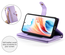 Luxe Portemonnee - Etui  Hoes Tas voor Samsung Galaxy S26   - Met Schouder - Draagkoord -  Lila - Paars