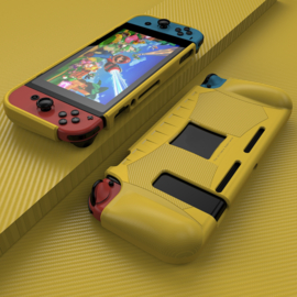 Grip TPU Bescherm Hoes Skin voor Nintendo Switch  -  Geel