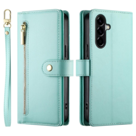 Luxe Portemonnee - Etui  Hoes Tas voor Samsung Galaxy A57   - Met Schouder - Draagkoord -  Turquoise