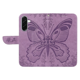 BoekCover Hoes Etui voor Samsung Galaxy A37 - A36 - A56  -  Vlinders -  Paars - V1*