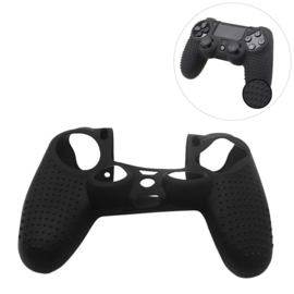 Silicone Hoes / Skin voor Playstation 4 - PS4 Controller   Zwart