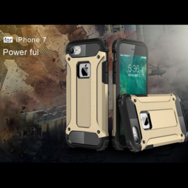 iPhone 7 - Hybrid Tough Armor-Case Bescherm-Cover Hoes - Goud
