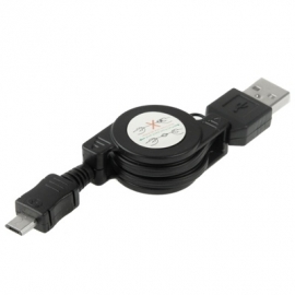 Inrolbare Micro USB Oplader en Data Kabel voor Galaxy Tab4 Serie