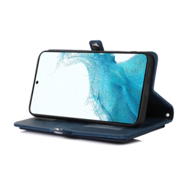3 Pas - Portemonnee Etui Hoes voor Samsung Galaxy S23   -  Blauw