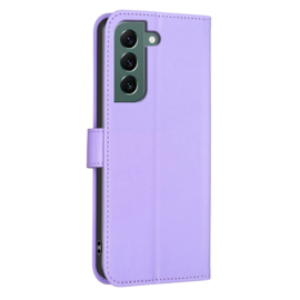 BookCover Hoes Etui voor Samsung Galaxy S24 FE  -  Klavertje Vier - Geluk - Paars