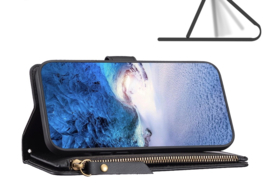 9 Pas - Portemonnee Etui Hoes voor Samsung Galaxy A14   -    Zwart