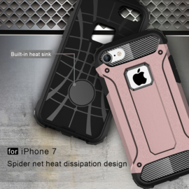 iPhone 7 of 8 - Hybrid Tough Armor-Case Bescherm-Cover Hoes - Roze