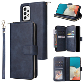 BookCover - 9 Cards - Wallet Etui Hoes voor Samsung Galaxy A53   -  Blauw