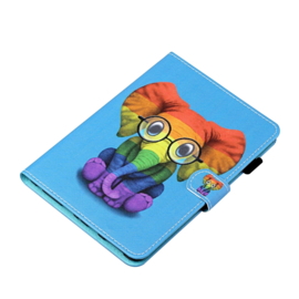 Regenboog Olifant  - Bescherm-Etui Map Hoes voor  iPad 10  - 10.9  2022 A2696