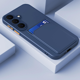 TPU Bescherm-Hoes Skin Cover met Pas-vak voor Samsung Galaxy S26 -  Blauw