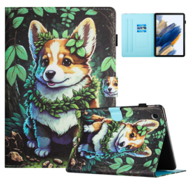 Luxe Bescherm-Etui Hoes Map voor Samsung Galaxy Tab A9 Plus - 11    "Cute Dog"