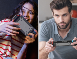 Grip TPU Bescherm Hoes Cover voor Nintendo Switch  OLED - Zwart