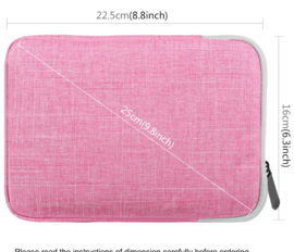 Bescherm-Opberg Hoes Etui Pouch Sleeve voor iPad Mini. Roze