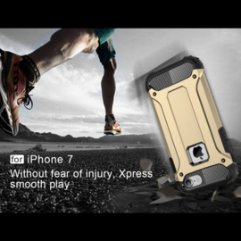 iPhone 7 - Hybrid Tough Armor-Case Bescherm-Cover Hoes - Goud