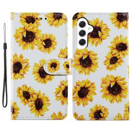 BookCover Hoes Etui voor Samsung Galaxy A35  -  Zonnebloemen