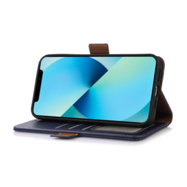 Lederen BoekCover Etui Hoes voor Samsung Galaxy A57  -  Blauw - V1