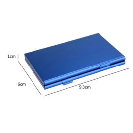 Luxe Aluminium Opberg-Box voor 6 Nintendo Switch Spel - Game Cards   Blauw