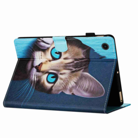 Luxe Bescherm-Etui Hoes Map voor Samsung Galaxy Tab A9 Plus - 11 -    Kat