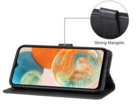 Boek Bescherm-Etui Hoes voor Samsung Galaxy A24   -  Zwart