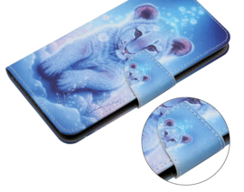 BookCover Hoes Etui voor Samsung Galaxy A34  -    Tijger - Welp -  Blauw