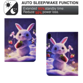 Cute Bunny - Bescherm-Etui Map voor Apple iPad 10 - A16 - 10.9 - 2022 - 2025