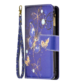 BookCover Portemonnee  Etui voor Samsung Galaxy A54      -   Vlinders. Blauw