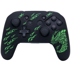 Silicone Hoes / Skin voor Nintendo Switch Pro Controller -  Green Dragon