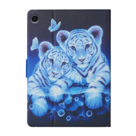 Luxe Bescherm-Etui Hoes Map voor Samsung Galaxy Tab A9 Plus - 11 -    "Welpen"
