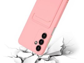 TPU Bescherm-Hoes Skin Cover met Pas-vak voor Samsung Galaxy S26 -  Roze