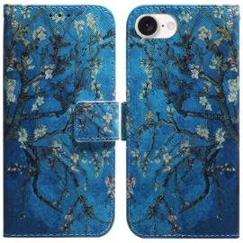 BookCover Etui Hoes   voor iPhone 16e   Van Gogh  Amandelbloesem