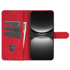 Luxe BoekCover Hoes Etui voor Samsung Galaxy A36 - A56  -  Rood