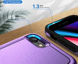 Armor Bescherm-Cover Hoes geschikt voor iPhone 7 - 8 -  iPhone SE    Paars
