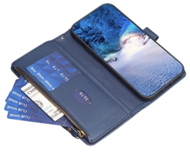9 Pas - Portemonnee Etui Hoes voor Samsung Galaxy A24   - Blauw