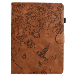 Bescherm-Etui Hoes Map voor Samsung Galaxy Tab S11 - 11"- Kolibrie - Bruin