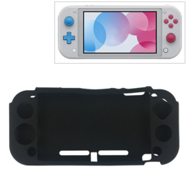 Silicone Bescherm Hoes voor Nintendo Switch Lite - Zwart