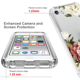 Armor-Case Bescherm-Cover Skin Sleeve voor iPod Touch  Blauw - Roos - Transparant