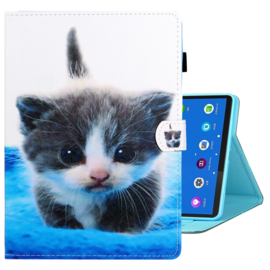 Luxe Bescherm-Etui Map voor Samsung Galaxy Tab A8 10.5    "Cute Cat"
