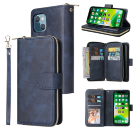 BookCover - 9 Cards - Wallet Etui voor iPhone 13 - iPhone 14  -  Blauw