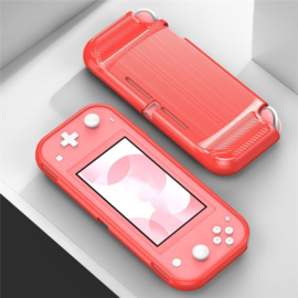 TPU Bescherm Hoes Skin voor Nintendo Switch Lite - Rood-Carbon