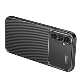 Samsung Galaxy A34  - Carbon TPU Bescherm-Hoes Skin - Zwart