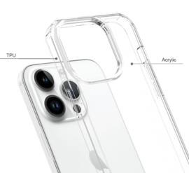 TPU-Crystal Bescherm-Hoes Cover Skin voor iPhone 15 Pro   Transparant