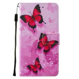 Bescherm-Etui Hoes voor iPod Touch -   Roze / Vlinders