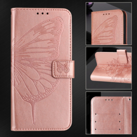 Luxe Bescherm-Etui Hoes voor iPod Touch   -  Vlinder -  Roze