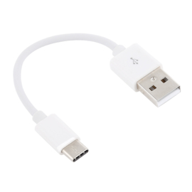 USB C oplader en Data USB Kabel voor Samsung S21 S20   10cm.  Wit